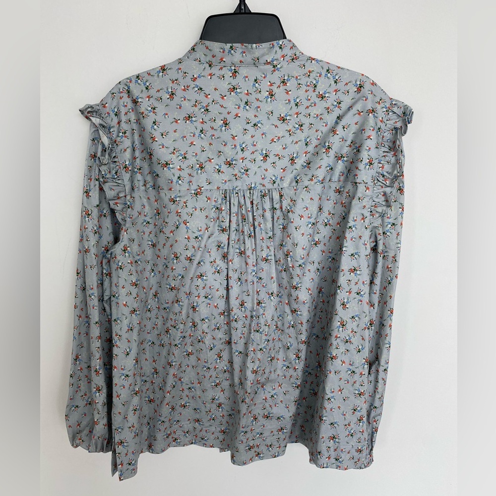 Something Navy floral ruffle blouse - Picture 7 of 7